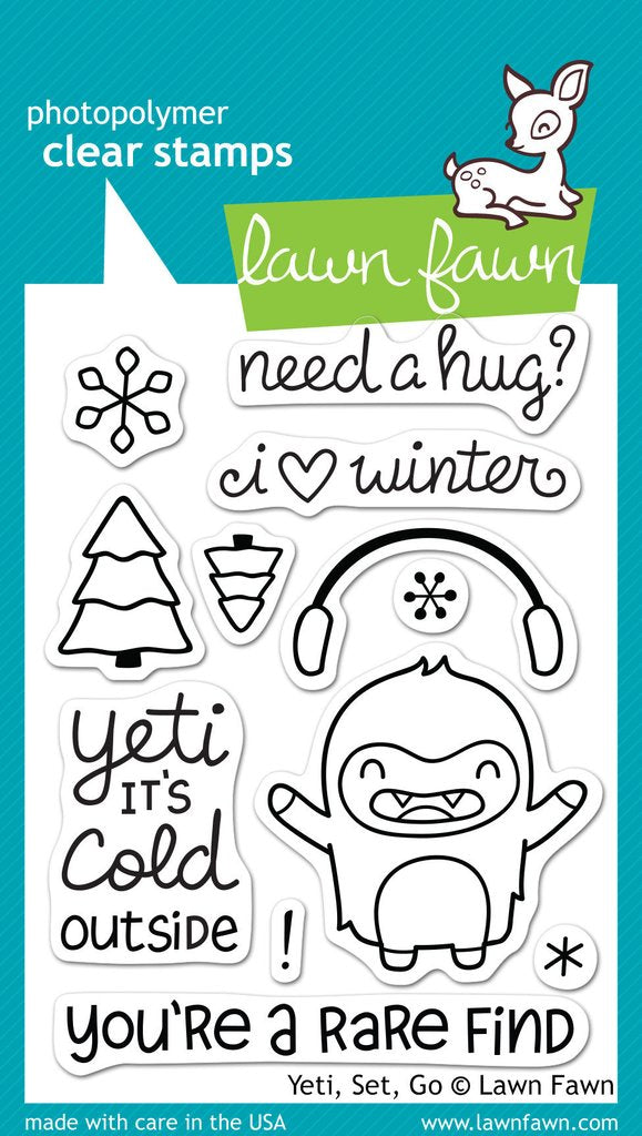 Lawn Fawn -Yeti, Set, Go - Clear Stamps - Design Creative Bling