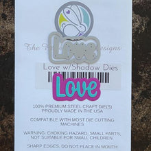 Load image into Gallery viewer, The Rabbit Hole Designs - Love - Scripty Word with Shadow Layer Die Set - Design Creative Bling
