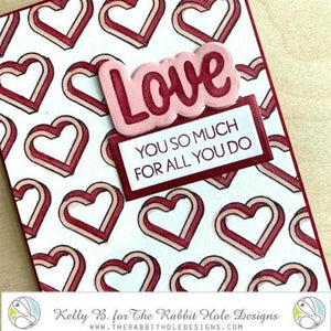The Rabbit Hole Designs - Love - Scripty Word with Shadow Layer Die Set - Design Creative Bling