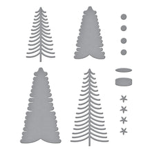 Cargar imagen en el visor de la galería, Spellbinders-Bottle Brush Trees Etched Dies from the Tis the Season Collection-Die Set - Design Creative Bling