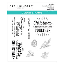 Carica l'immagine nel visualizzatore di Gallery, Spellbinders-Clear Stamp Set-Home For Christmas Sentiments - Design Creative Bling