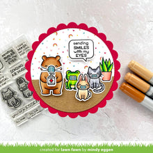 Load image into Gallery viewer, Lawn Fawn - Say what? Masked Critters- clear stamp set - Design Creative Bling