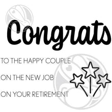 Cargar imagen en el visor de la galería, The Rabbit Hole Designs - Congrats Scripty Stamp Set - Design Creative Bling