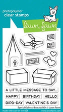Carica l'immagine nel visualizzatore di Gallery, Lawn Fawn - Valentines - Clear Photopolymer Stamps - Special Delivery Box Add-on - Design Creative Bling
