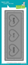 Lade das Bild in den Galerie-Viewer, Lawn Fawn - Valentines - Lawn Cuts - Dies - Scalloped Slimline with Hearts; Landscape - Design Creative Bling
