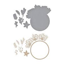 Load image into Gallery viewer, Spellbinders-Hot Foil Plate & Dies-Glimmer Plate-Yana's Christmas Foiled Basics-Christmas Foliage Circle Border - Design Creative Bling