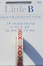 Load image into Gallery viewer, Little B - Decorative Paper Tape - Rose Gold Foil XOXO Repeat - 5mm - Design Creative Bling