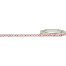 Load image into Gallery viewer, Little B - Decorative Paper Tape - Rose Gold Foil XOXO Repeat - 5mm - Design Creative Bling