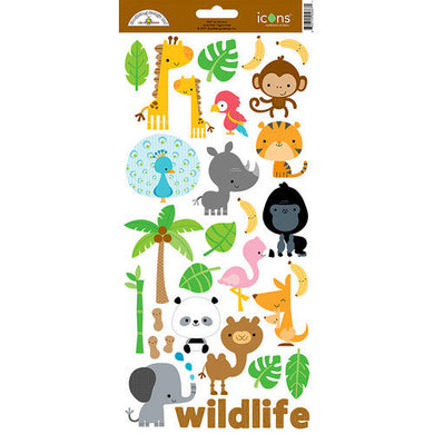 Doodlebug Design - At the Zoo Collection - Cardstock Stickers - Icons 1 - Design Creative Bling