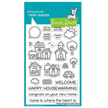 Cargar imagen en el visor de la galería, Lawn Fawn - Clear Acrylic Stamps - Happy Village - Design Creative Bling