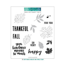Load image into Gallery viewer, Concord and 9th - Clear Photopolymer Stamps - Thankful Leaves Turnabout - Design Creative Bling