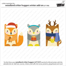 Lade das Bild in den Galerie-Viewer, Lawn Fawn - Christmas - Lawn Cuts - Dies - Woodland Critter Huggers Winter Add-On - Design Creative Bling