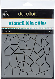 iCraft-Thermoweb-Deco Foil Designer Stencil 6"X8"-Crackle" - Design Creative Bling