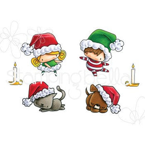 Stampingbella-Little Bits- Santa Kids And Pets- rubber stamps - Design Creative Bling