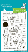 Load image into Gallery viewer, Lawn Fawn - Here's The Scoop- clear stamp set - Design Creative Bling