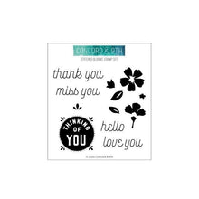 Load image into Gallery viewer, Concord &amp; 9th- Clear Stamp Set- Stitched Blooms - Design Creative Bling
