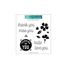 Carica l'immagine nel visualizzatore di Gallery, Concord & 9th- Clear Stamp Set- Stitched Blooms - Design Creative Bling