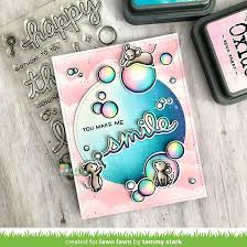 Lawn Fawn - Clear Photopolymer Stamps - Bubbles of Joy - Design Creative Bling