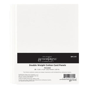 Spellbinders-cardstock - Better Press-Double Weight Cotton Card Panels- 25 pack - Design Creative Bling
