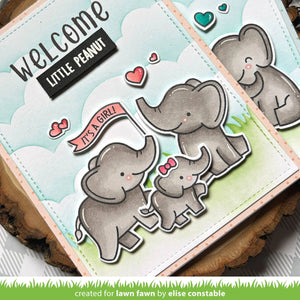 Lawn Fawn - elephant parade add-on - clear stamp set
