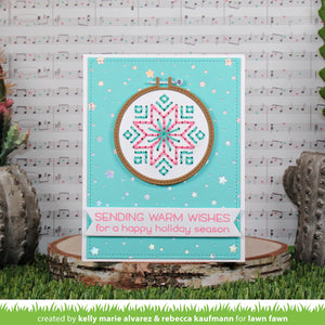 Lawn Fawn - Embroidery Hoop Snowflake Add-on - lawn cuts