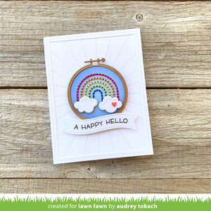 Lawn Fawn - embroidery hoop rainbow add-on - Lawn Cuts - Dies - Design Creative Bling