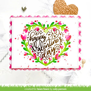 Lawn Fawn - heart wreath stencils - lawn cuts - Design Creative Bling