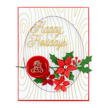 Load image into Gallery viewer, Spellbinders - Glimmer Hot Foil Plates - WOODGRAIN BACKGROUND GLIMMER HOT FOIL PLATE FROM SEALED FOR THE HOLIDAYS COLLECTION - Design Creative Bling
