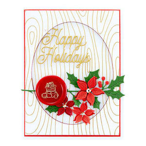 Spellbinders - Glimmer Hot Foil Plates - WOODGRAIN BACKGROUND GLIMMER HOT FOIL PLATE FROM SEALED FOR THE HOLIDAYS COLLECTION - Design Creative Bling