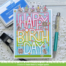 Load image into Gallery viewer, Lawn Fawn - giant outlined happy birthday: portrait - Lawn Cuts - Dies - Design Creative Bling
