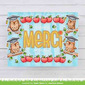 Lawn Fawn - giant outlined merci lawn cuts - lawn cuts - Design Creative Bling