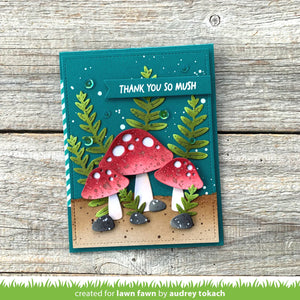 Lawn Fawn - happy mushrooms - lawn cuts - Design Creative Bling