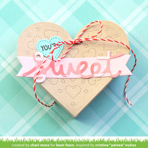 Lawn Fawn - heart pouch dotted hearts add-on - lawn cuts - Design Creative Bling