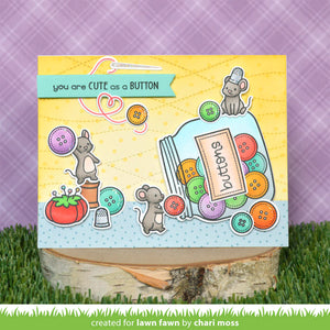 Lawn Fawn - how you bean? buttons add-on - clear stamp set