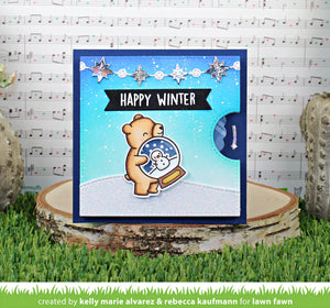 Lawn Fawn - little snow globe: dog - clear stamp set