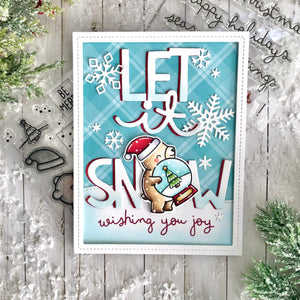 Lawn Fawn - little snow globe: bear - clear stamp set - Design Creative Bling