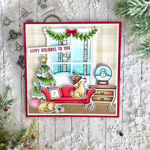 Lawn Fawn - little snow globe: dog - clear stamp set - Design Creative Bling
