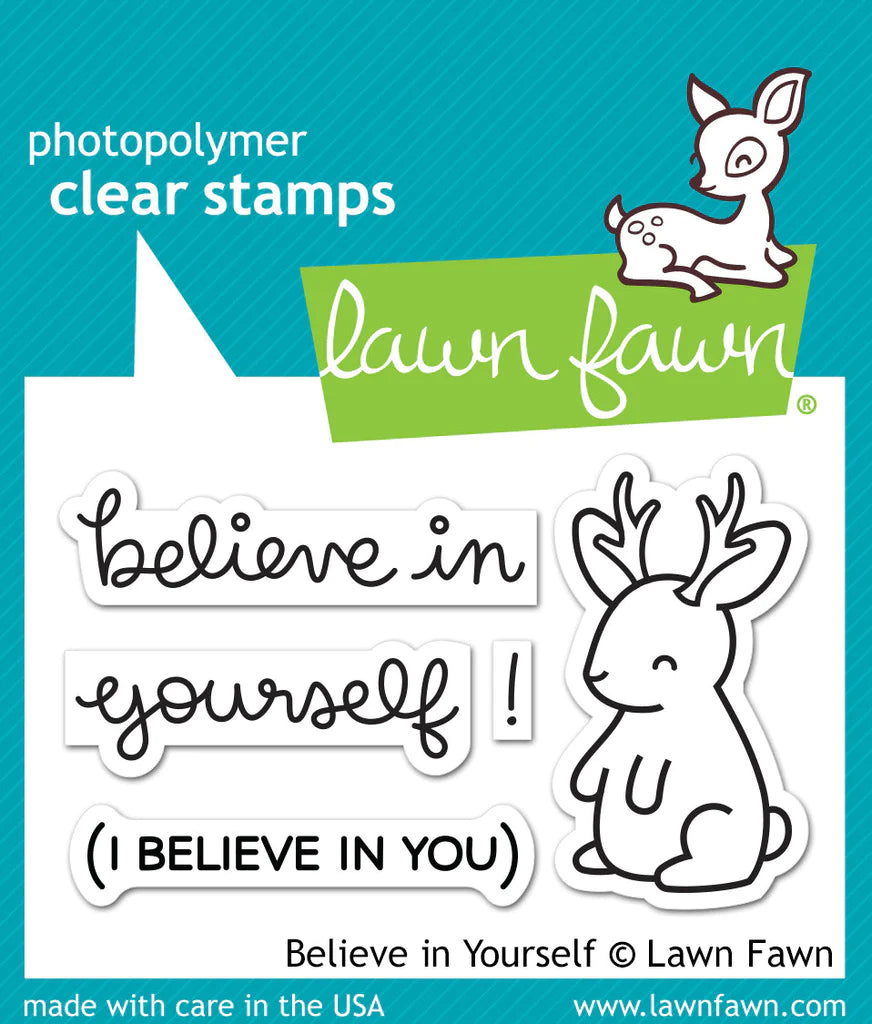 Lawn Fawn - believe in yourself - clear stamp set