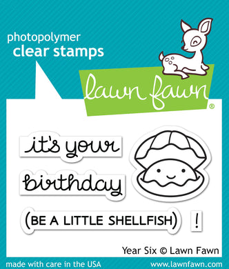 Lawn Fawn - year six - clear stamp set - Design Creative Bling