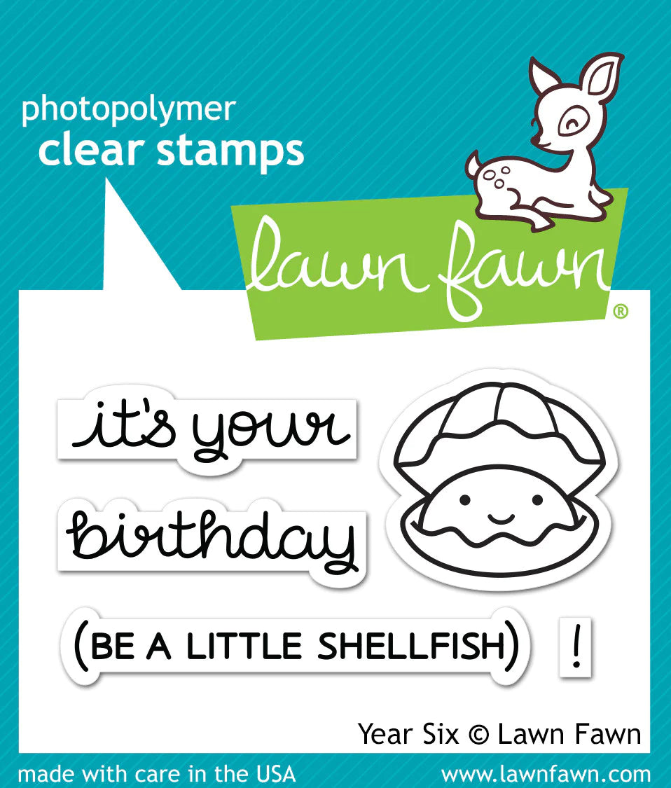 Lawn Fawn - year six - clear stamp set
