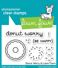 Charger l&#39;image dans la galerie, Lawn Fawn - donut worry - clear stamp set
