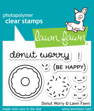 Lawn Fawn - donut worry - clear stamp set - Design Creative Bling