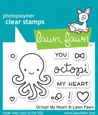 Lawn Fawn - octopi my heart - clear stamp set - Design Creative Bling