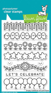 Lawn Fawn - simply celebrate - clear stamp set - Design Creative Bling