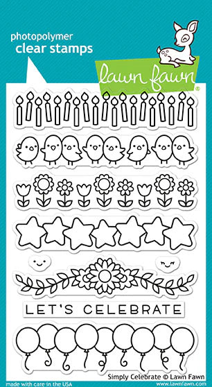 Lawn Fawn - simply celebrate - clear stamp set - Design Creative Bling