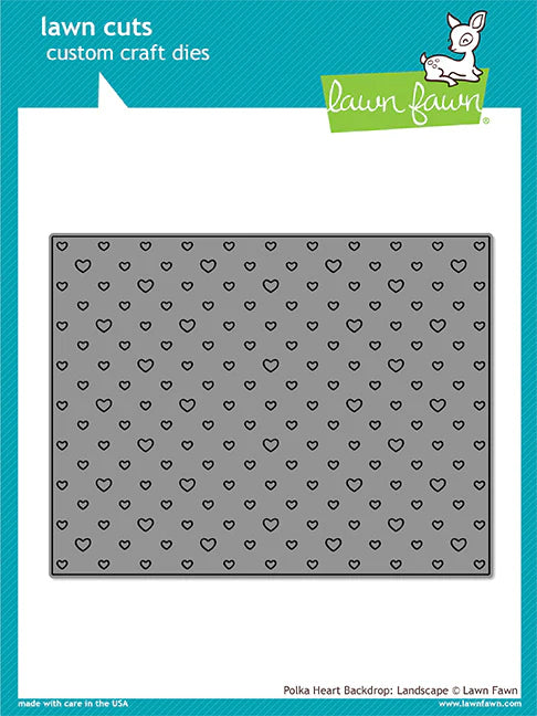 Lawn Fawn - polka heart backdrop: landscape - Lawn Cuts - Dies - Design Creative Bling