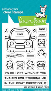 Lawn Fawn -car critters- Clear photopolymer Stamps