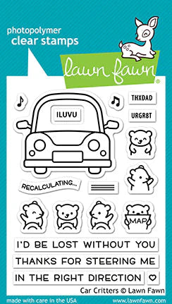 Lawn Fawn -car critters- Clear photopolymer Stamps