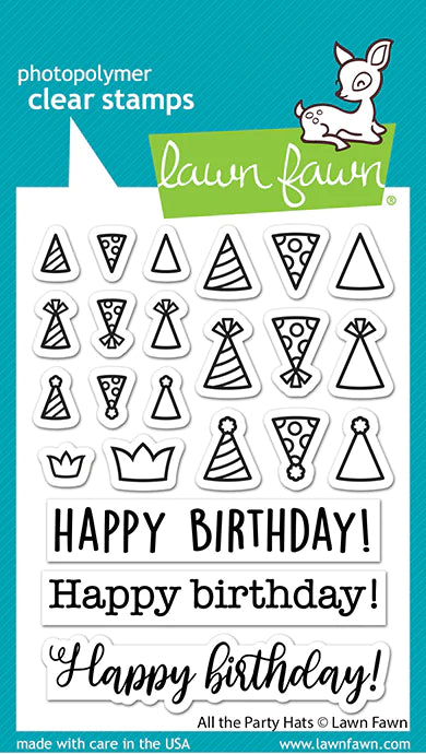 Lawn Fawn - all the party hats - clear stamp set