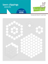 Carica l&#39;immagine nel visualizzatore di Gallery, Lawn Fawn -  honeycomb stencil - lawn cuts - Design Creative Bling
